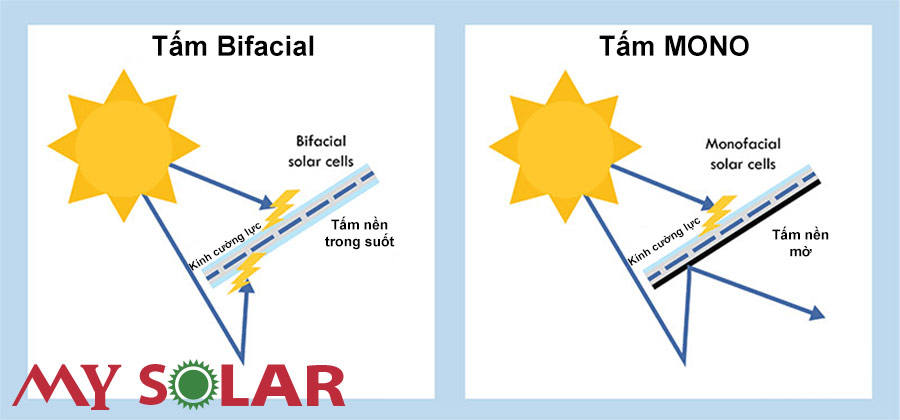 Công nghệ Bifacial trên tấm thu năng lượng mặt trời Canadian 440W BiHiKu