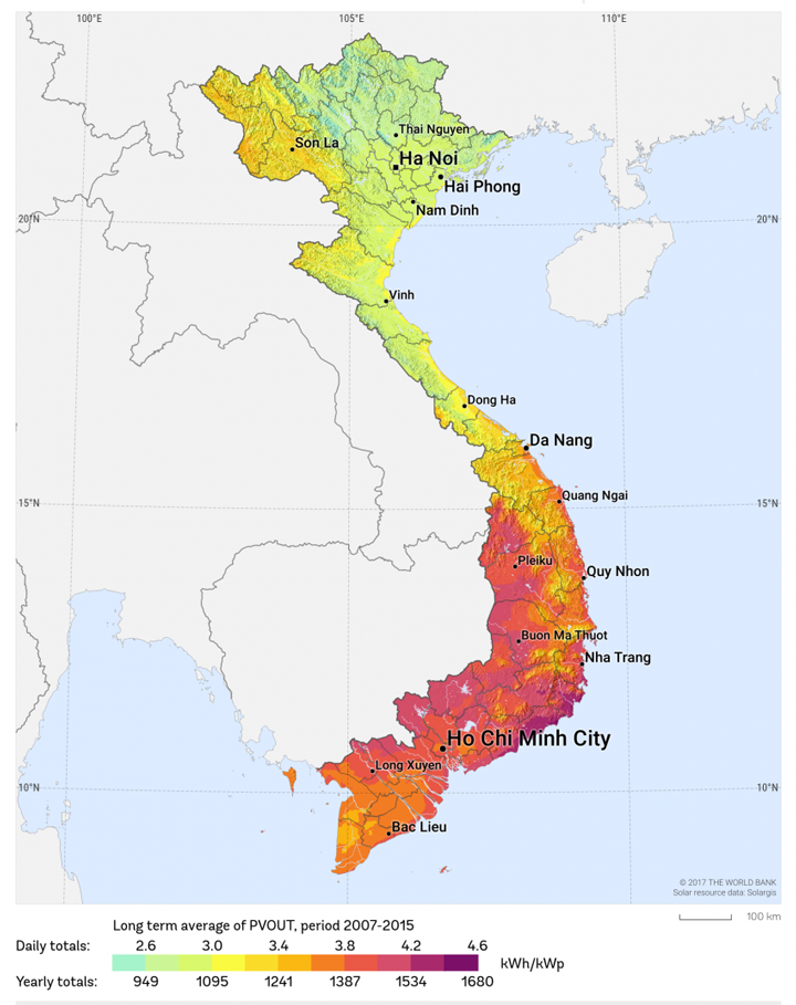 Miền Nam Việt Nam sản xuất lượng điện mặt trời cao nhất